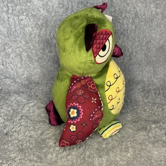 Ganz Owlet Owl Green Yellow Plush 9" Bird Stuffed Animal Toy HX11227 - Picture 5 of 8